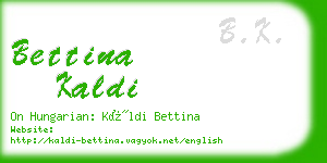 bettina kaldi business card